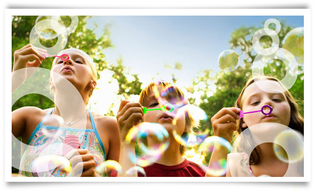 Kids Blowing Bubbles at the Pediatric Dentist in Highland Village, TX