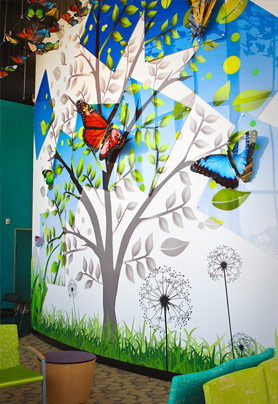 Wall Mural at the Pediatric Dentist Serving Highland Village, Flower Mound and Lantana